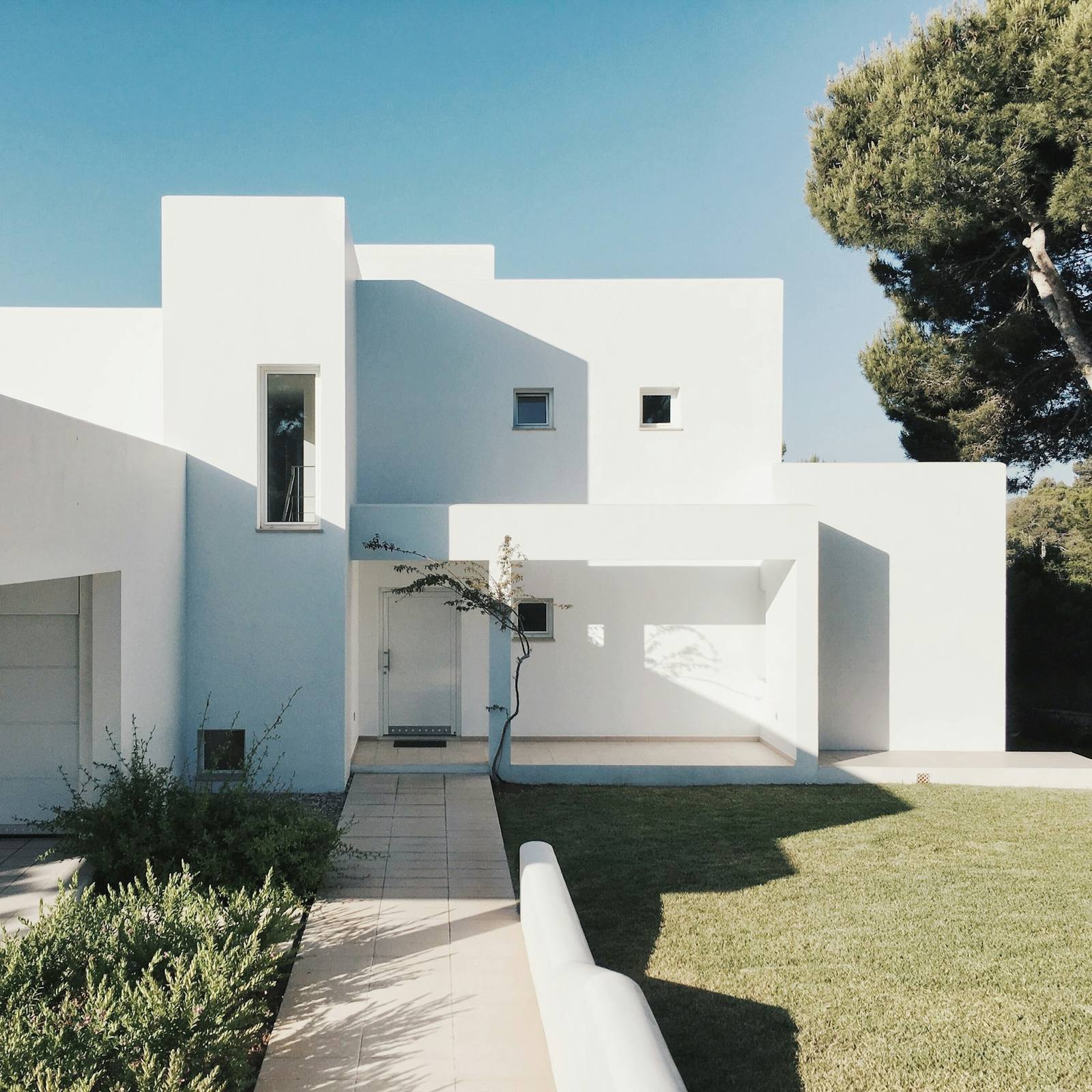 Bright modern home exterior